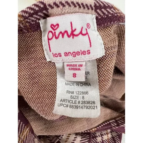 Pinky Plaid Flutter Dress - Picture 5 of 8